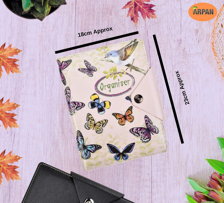 ARPAN Personal Organiser ST-9927 Week to View A5 Portrait Vintage Butterfyl