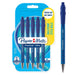 PaperMate FlexGrip Ultra Retractable Ballpoint Pen 0.5 mm Blue Pack of 5
