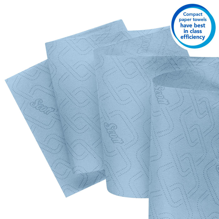 Scott Essential Slimroll Hand Towels Rolled Blue 1 Ply 6696 6 Rolls