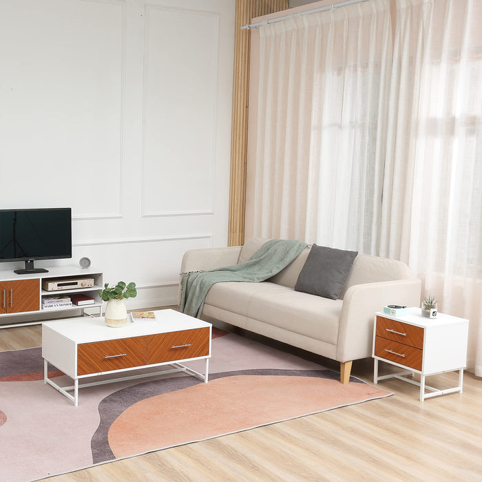 HOMCOM Nightstand 831-483 Particle Board, Metal