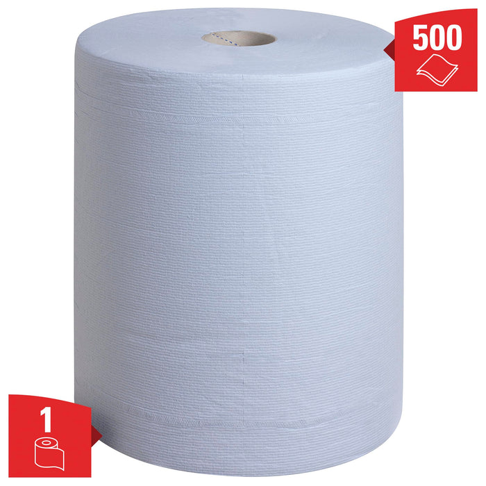 WYPALL Wiping Paper Roll Blue 2-ply 7301 500 Sheets
