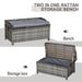 OutSunny Rattan Storage Bench Grey 510 x 520 mm