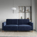 DOREL HOME 3 Seat Sofa BLUE Velvet 2,070.10 (W) x 863.30 (D) x 863.30 (H) mm