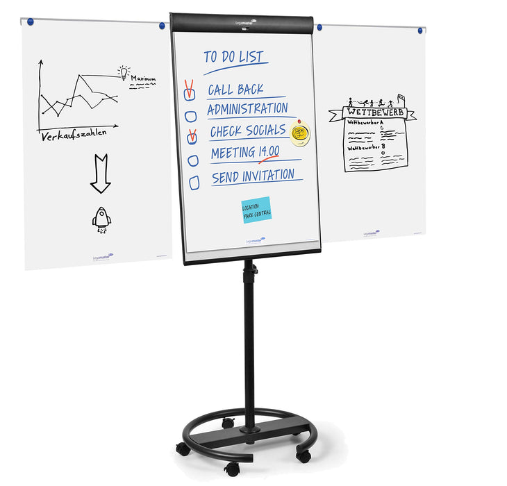 Legamaster Mobile Flipchart Height Adjustable Black 68.2 x 105 cm