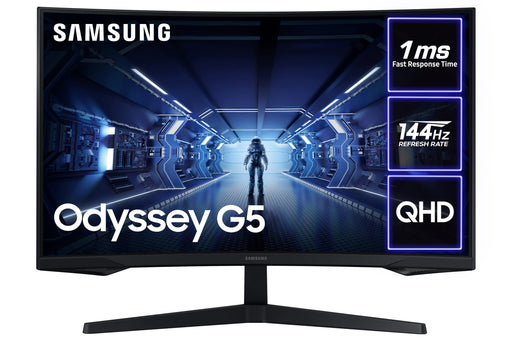 Samsung Odyssey G5 27 Inch 2560 x 1440 Pixels 1000R FreeSync Premium HDR10 Quad HD VA Panel HDMI DisplayPort Curved Gaming Monitor