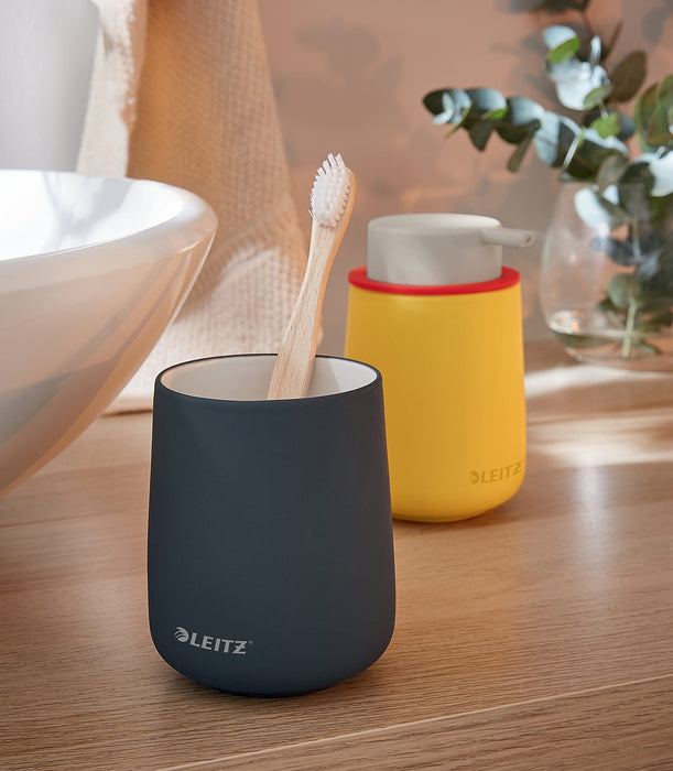 Leitz Pencil Pot Cosy Ceramic Velvet Grey 108 x 87 x 87 mm