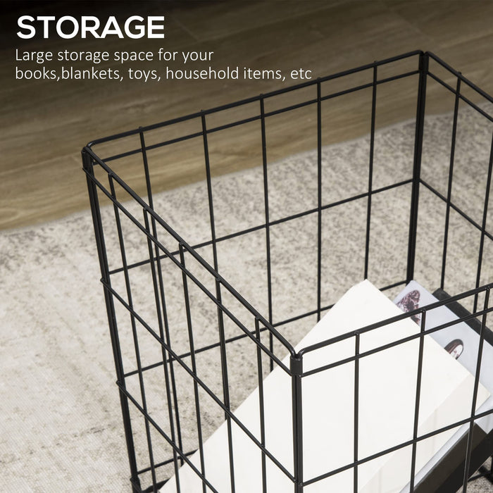 HOMCOM Coffee Table 839-364BK 400 (W) x 800 (D) x 450 (H) mm