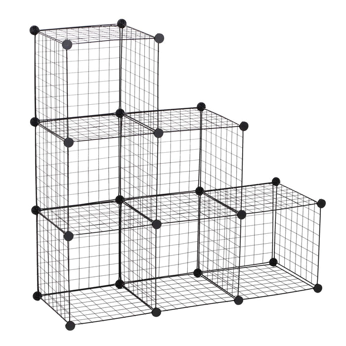 HOMCOM Iron Net Cabinet 831-247 Metal Black 370 mm x 1110 mm x 1110 mm