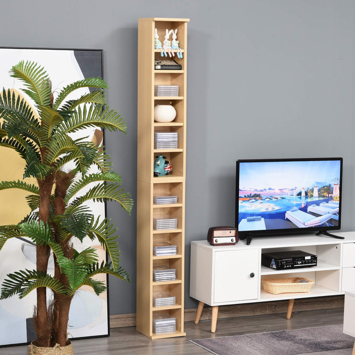 HOMCOM Storage Unit Natural Wood 225 x 885 mm