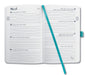 Sigel Jolie Diary A6 Week To View 2024 Hardcover With Elastic Fastener And Archive Pocket And Pen Loop Aqua Green - J4102