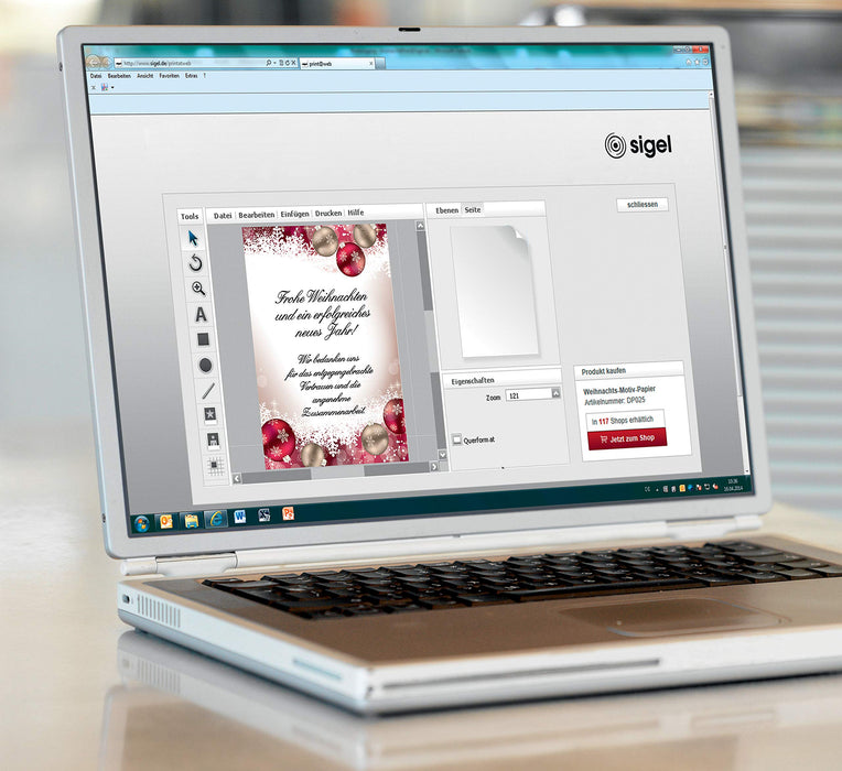 Sigel Frozen Christmas Paper A4 90 gsm Pink, Red 100 Sheets