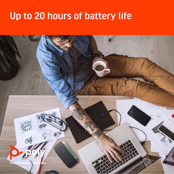 POLY Sync 20 USB-A Bluetooth Portable Speakerphone