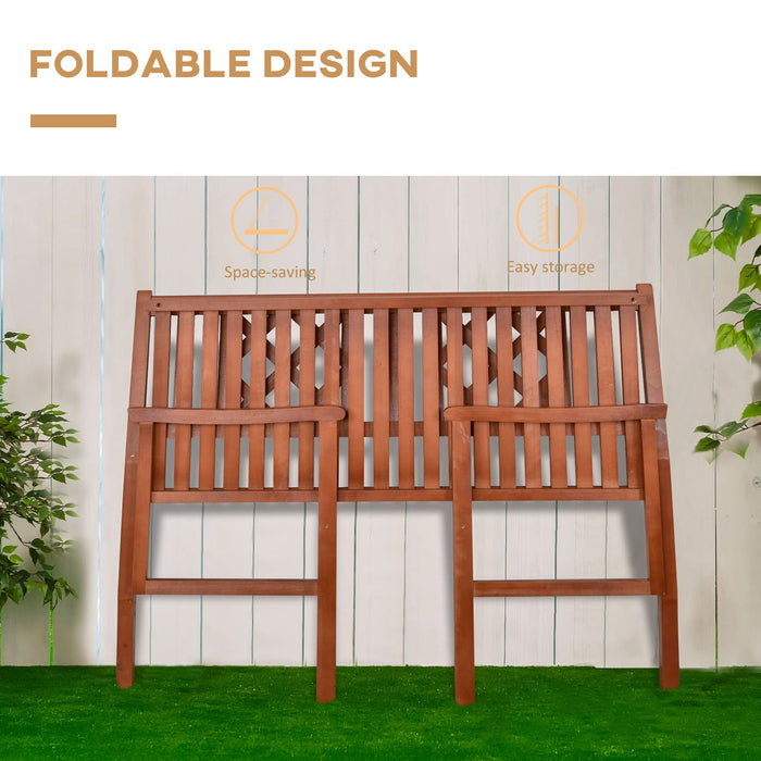 OutSunny Bench 555 x 1,205 x 902 mm Poplar Wood Brown