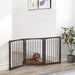 PawHut Folding Pet Gate Dark brown 1540 mm x 12 mm x 760 mm