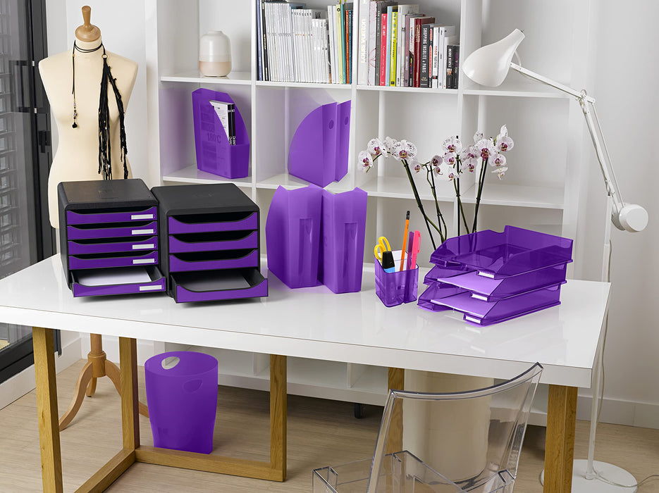 Exacompta Magazine File 18220D Purple Pack of 6