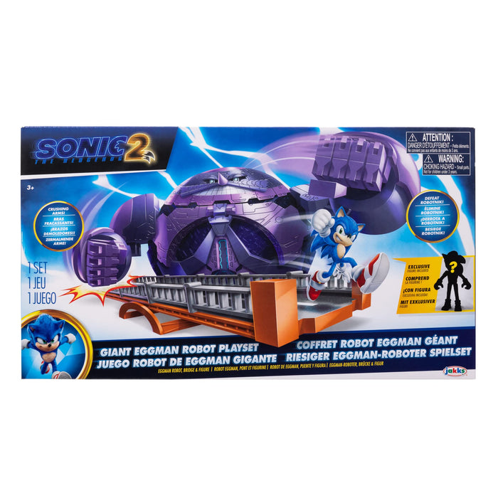 Sonic The Hedgehog Movie 2 Sonic - Giant Eggman Robot Battle Playset Action Figures