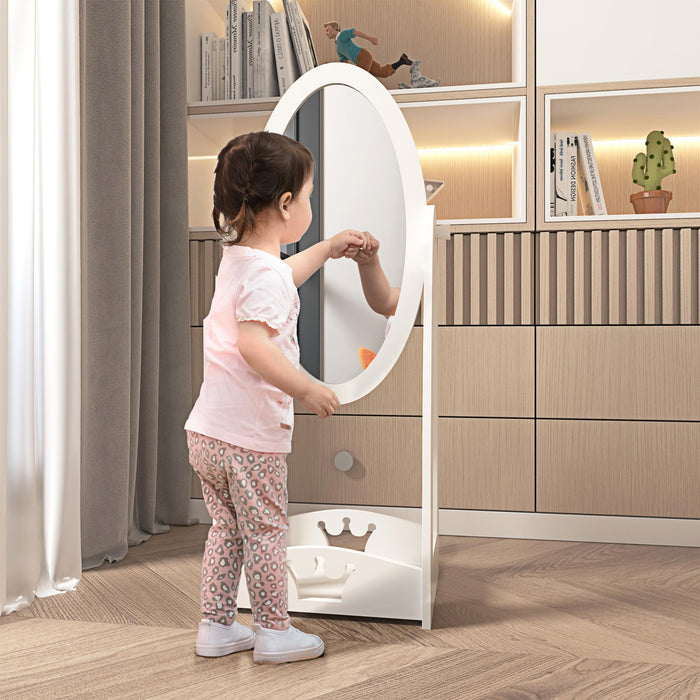 HOMCOM Kids Dressing Mirror for 3 to 8 Years Old
