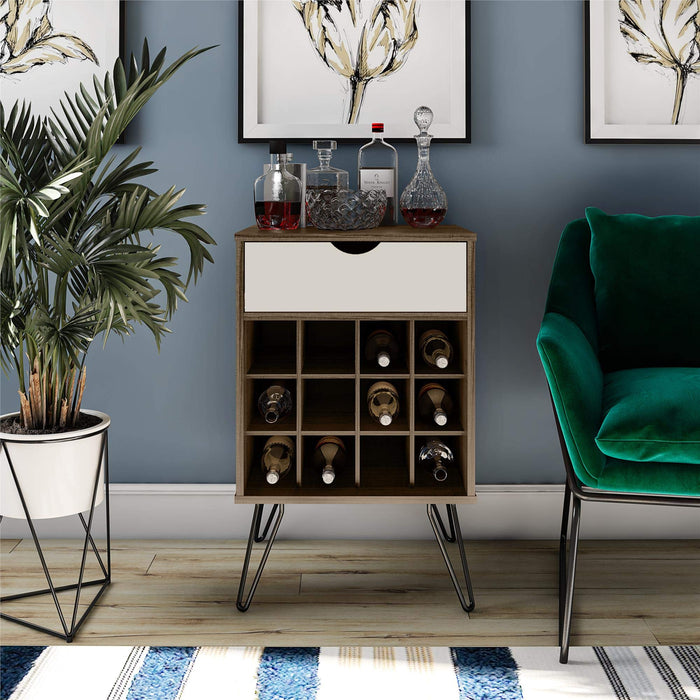 Novogratz Bar Cabinet 8374322COMNUK Brown Oak 515 (W) x 457 (D) x 809 (H) mm