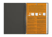 Oxford International A5 Wirebound Black Poly Cover Address Book Ruled 160 Pages