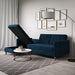 DOREL HOME 3 Seat Sofa BLUE CHENILLE Chenille 2,133.60 (W) x 825.50 (D) x 1,536.70 (H) mm