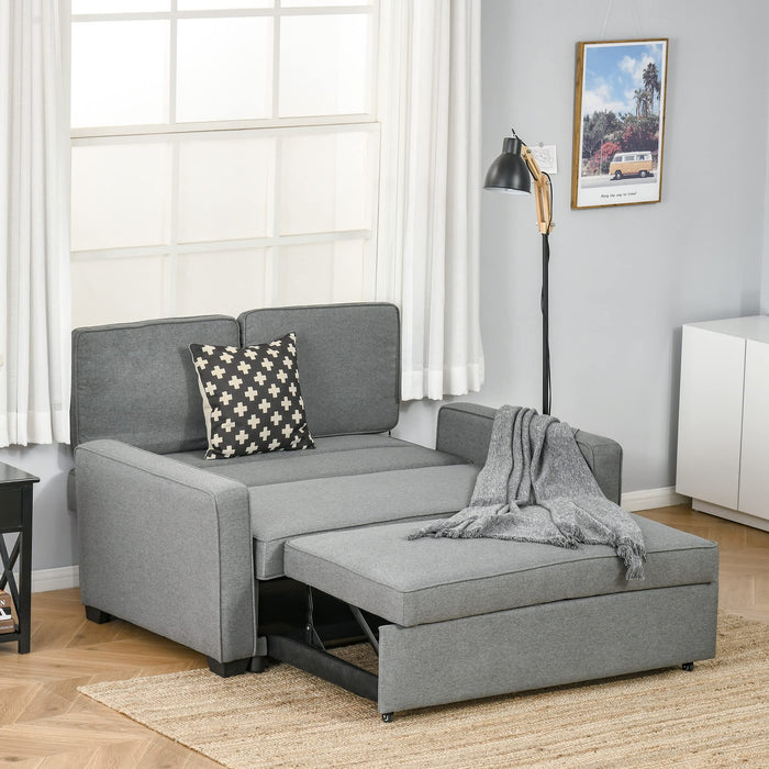 HOMCOM Sofa Bed Grey 870 x 890 mm