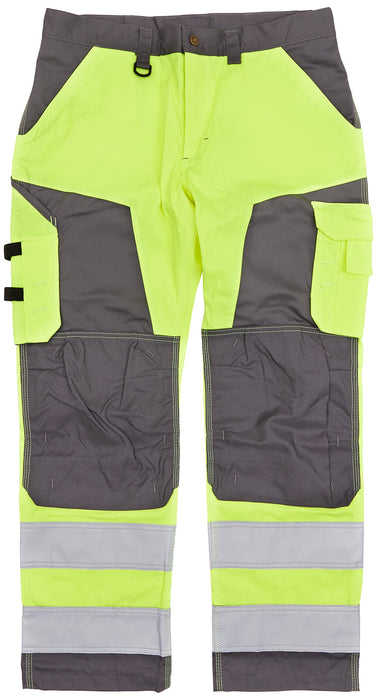 BLÅKLÄDER Trousers 15661811 Cotton, PL (Polyester) Yellow, Mid Grey Size 39S