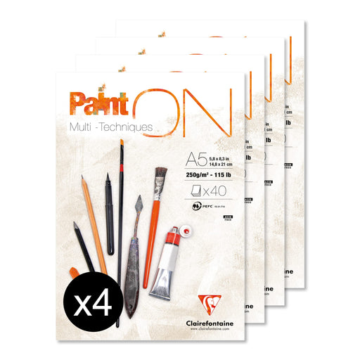 Clairefontaine Paint On Pad A5 Pk4