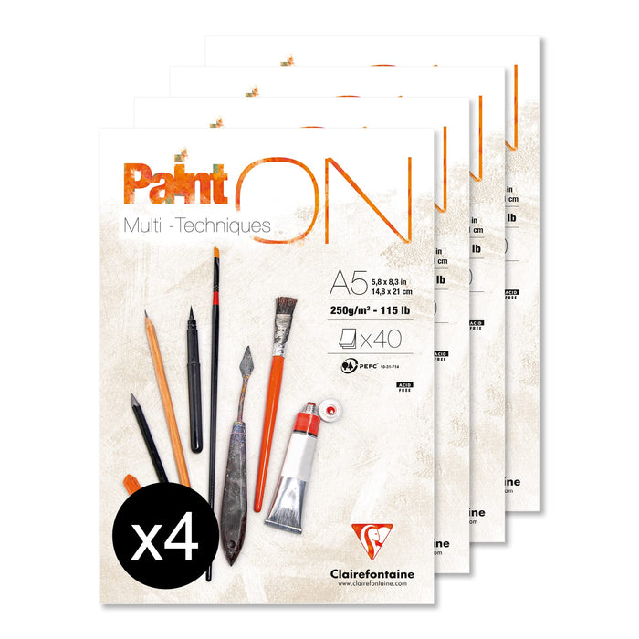 Clairefontaine Paint On Pad A5 Pk4