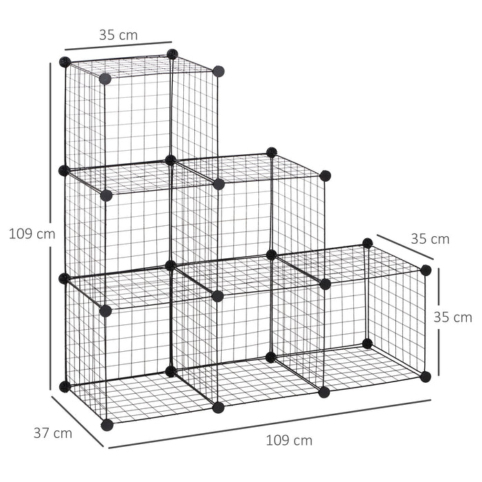HOMCOM Iron Net Cabinet 831-247 Metal Black 370 mm x 1110 mm x 1110 mm