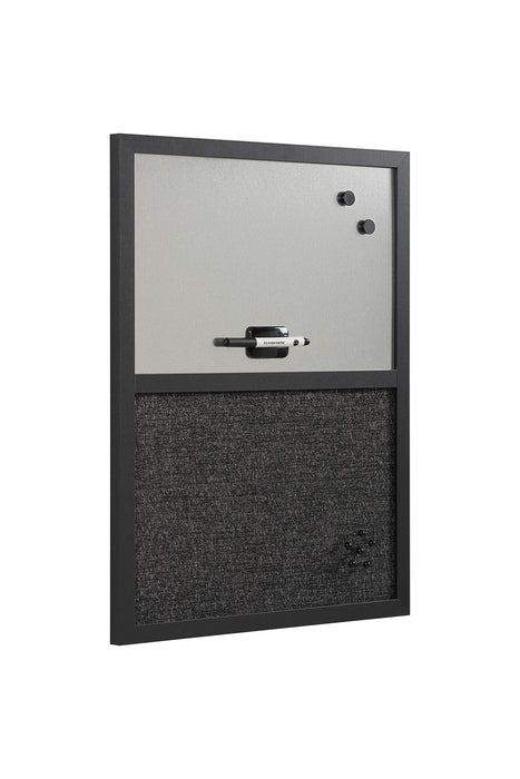 Bi-Office Essentials Notice Board Felt 90 (W) x 60 (H) cm Black, Silver