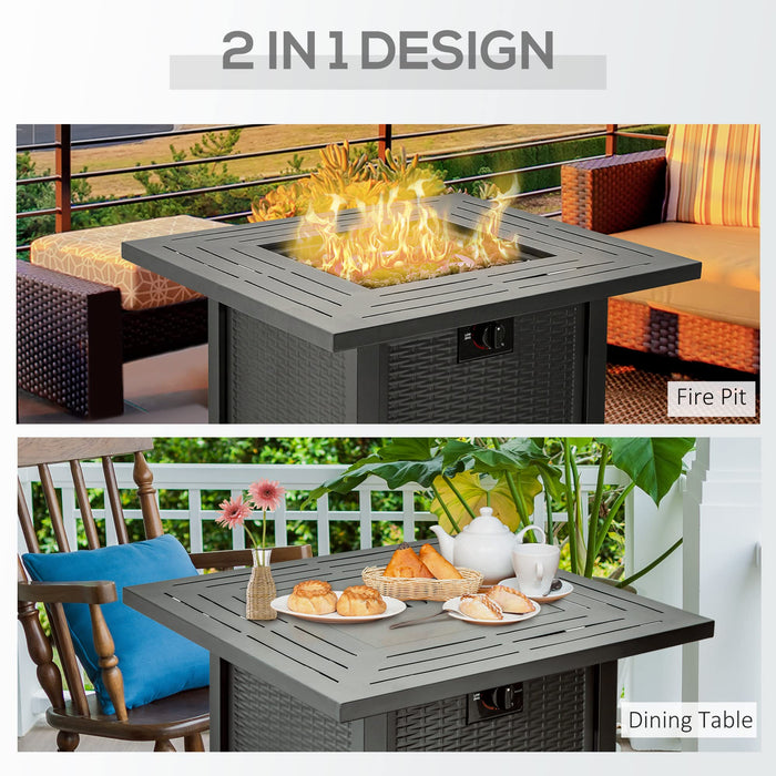 OutSunny Gas Fire Pit Table 842-260V70 Metal