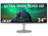 Acer CB342CKs 34 Inch 3440 x 1440 Pixels UltraWide Quad HD IPS Panel FreeSync HDMI DisplayPort USB Monitor