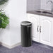 HOMCOM Trash Can Stainless Stell Black 30.5 x 68 cm