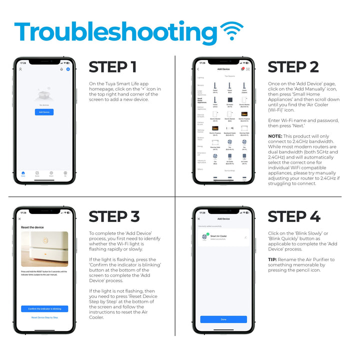 igenix Air Cooler IGFD7010WIFI White 27 x 26.4 x 77.7 cm 10 L Remote Control