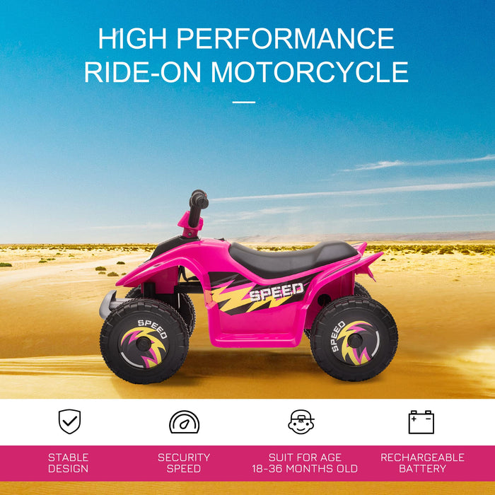 HOMCOM Electric Ride on Car 6V for 3-5 Years Old Pink