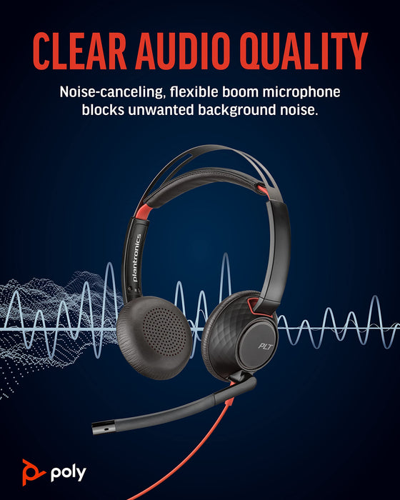 Poly Blackwire 5220 Stereo USB-A Wired Headset