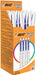 BIC Cristal UP Ballpoint Pen Grip Medium 0.35 mm Blue Pack of 20