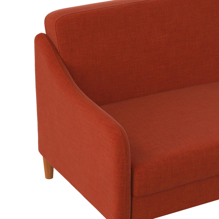 DOREL HOME 3 Seat Sofa ORANGE LINEN Linen 1,955.80 (W) x 825.50 (D) x 838.20 (H) mm