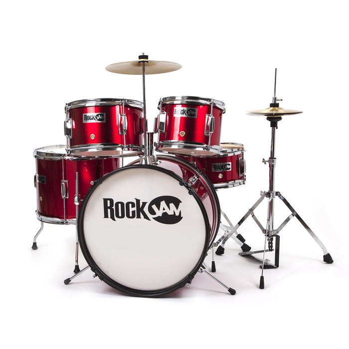 PDT RockJam 5-Piece Junior Drum Set Red — Parkem