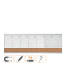 Nobo Small Wall Mountable Magnetic Whiteboard Weekly Planner 1903780 Lacquered Steel, Cork 585 x 190 mm White, Brown
