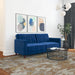DOREL HOME 3 Seat Sofa BLUE Velvet 2,070.10 (W) x 863.30 (D) x 863.30 (H) mm