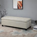 HOMCOM Storage Ottoman Padded Beige
