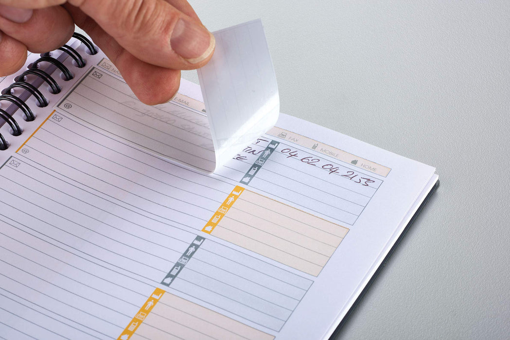 Oxford International A5 Wirebound Black Poly Cover Address Book Ruled 160 Pages