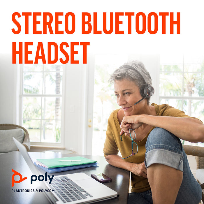 POLY Voyager Focus 2 UC USB-A Bluetooth Wireless Stereo Headset