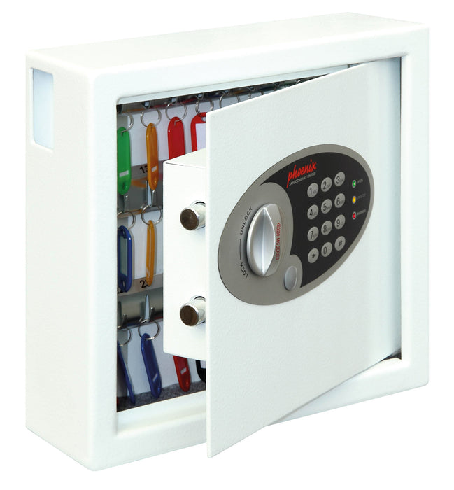 Phoenix Key Deposit Safe 30 Hook with Electronic Lock Cygnus KS0031E 300 x 100 x 280mm White