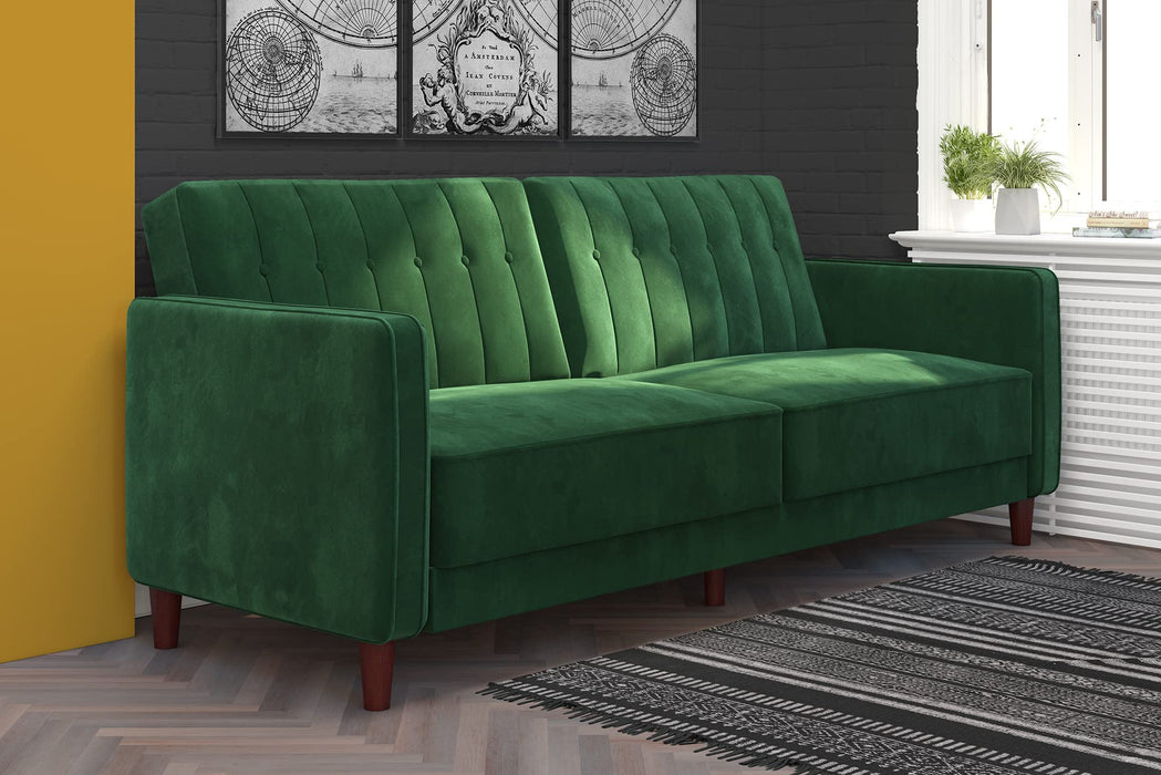 DOREL HOME 3 Seat Sofa GREEN Velvet 2,070.10 (W) x 863.30 (D) x 863.30 (H) mm