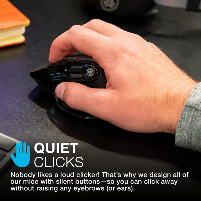 JLab Audio Epic 2400 DPI Wireless Bluetooth Mouse Black