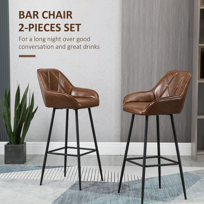 HOMCOM Bar Stool 835-777V70BN Brown