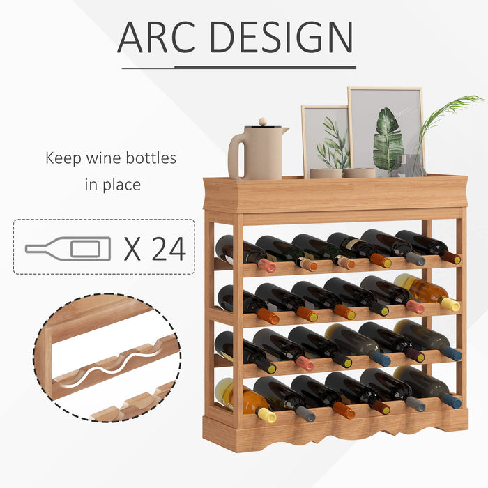 HOMCOM Wine Rack Wood Beige 2.25 x 7 x 7 cm