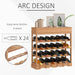 HOMCOM Wine Rack Wood Beige 2.25 x 7 x 7 cm